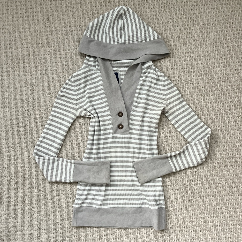 Y2K American Eagle striped henley longsleeve